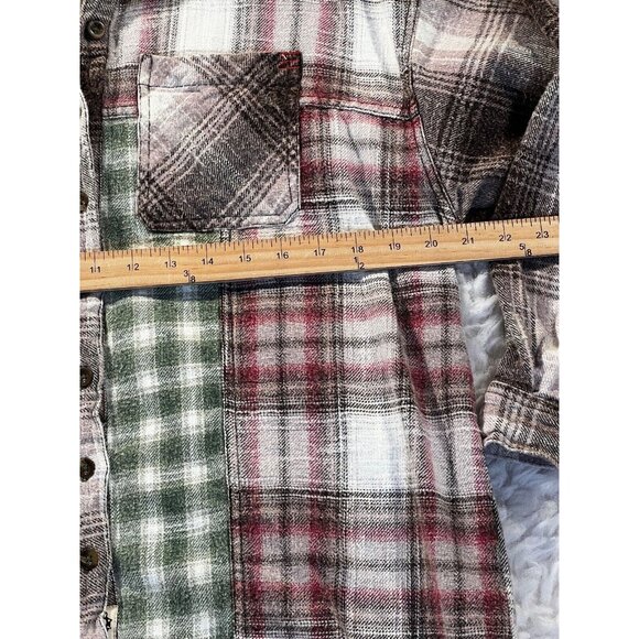 BDG Urban Outfitter Womens Flannel Shirt XS Plaid Button Up Pocket Grunge - Picture 3 of 6